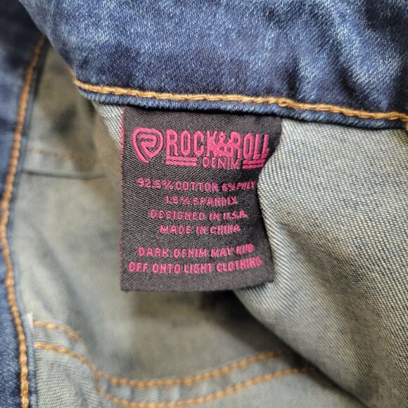 Rock & Roll Denim Women's Size 27 Jeans Bargain Button Bell - Picture 4 of 4